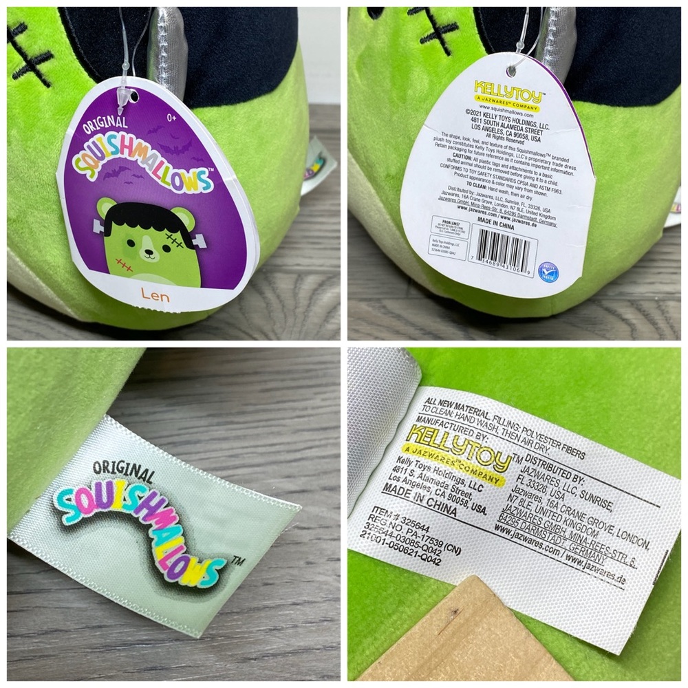 Squishmallow Len 8" Plush Frankenbear Halloween & Mini Frankie Frankenstein NWT - Picture 10 of 16